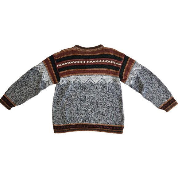 Arte Meche Sweater Peruvian PatternFine Baby Alpaca Knit Aztec Fair Isle M - Picture 2 of 13